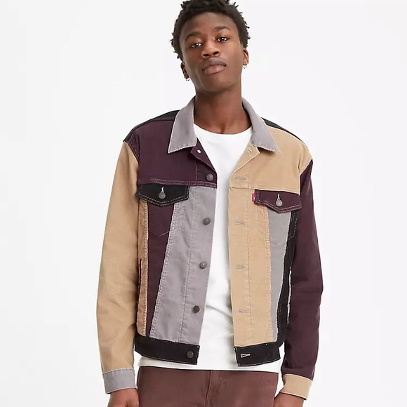 Levis Multi Colorblock Corduroy Trucker 